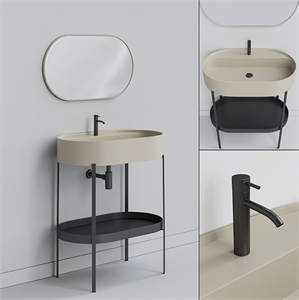 CONSOLLE Oval washbasin